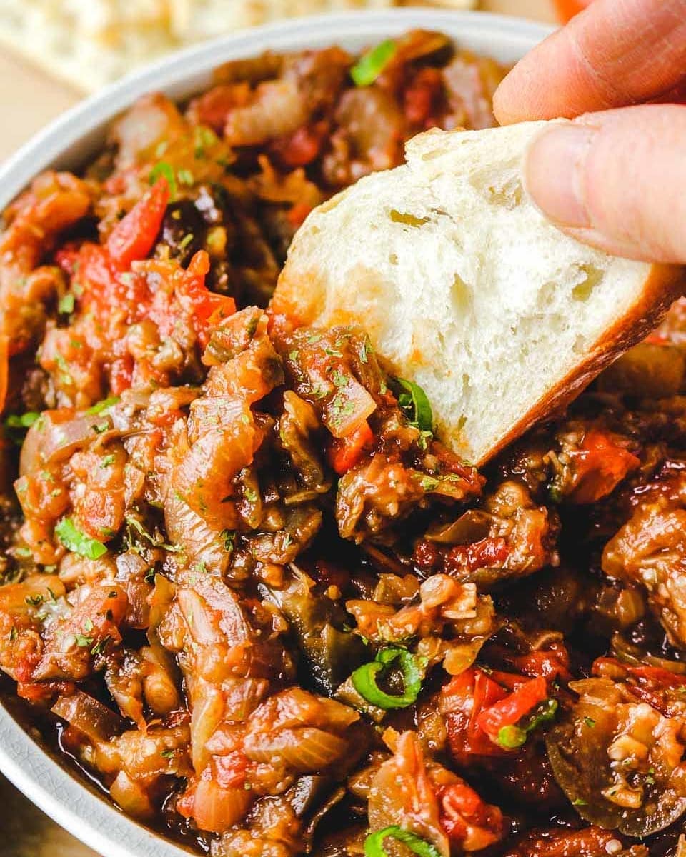 Spicy Tomato and Eggplant Dip