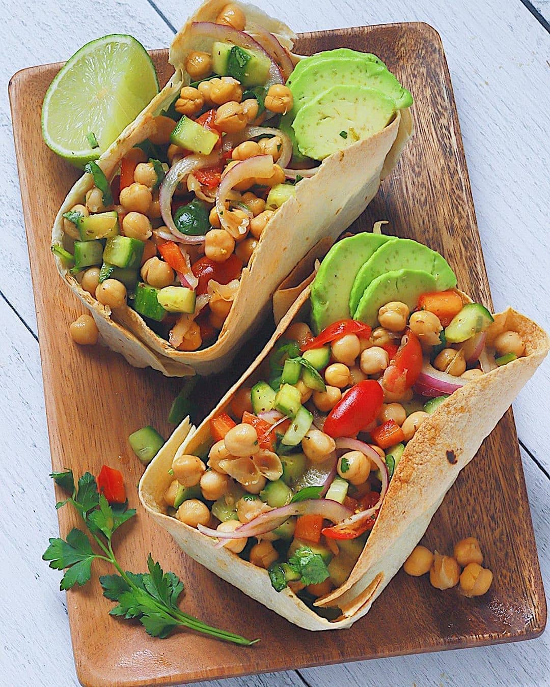 Chickpea Ceviche in Crispy Tortilla Bowls