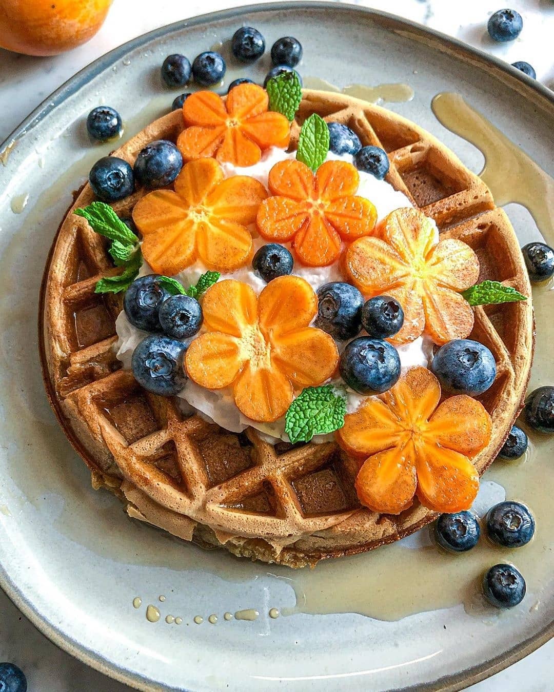 Vegan Pumpkin Spice Waffles