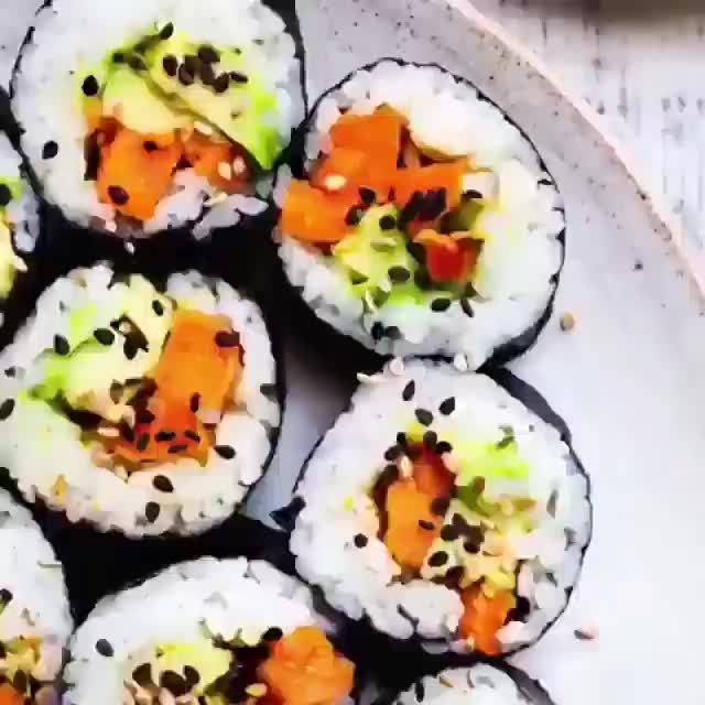 Sweet Potato Avocado Sushi Roll