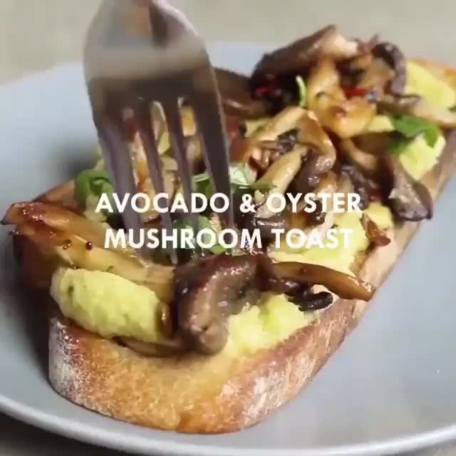 Avocado and Oyster Mushroom Toast