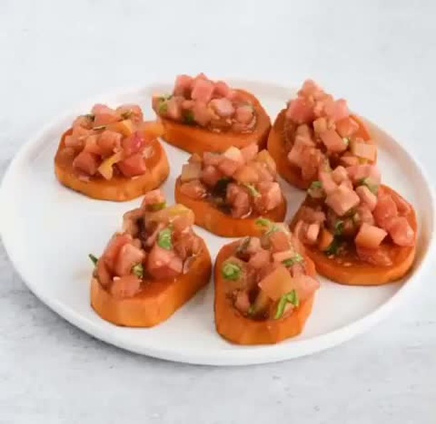 Bruschetta Sweet Potato Toasts