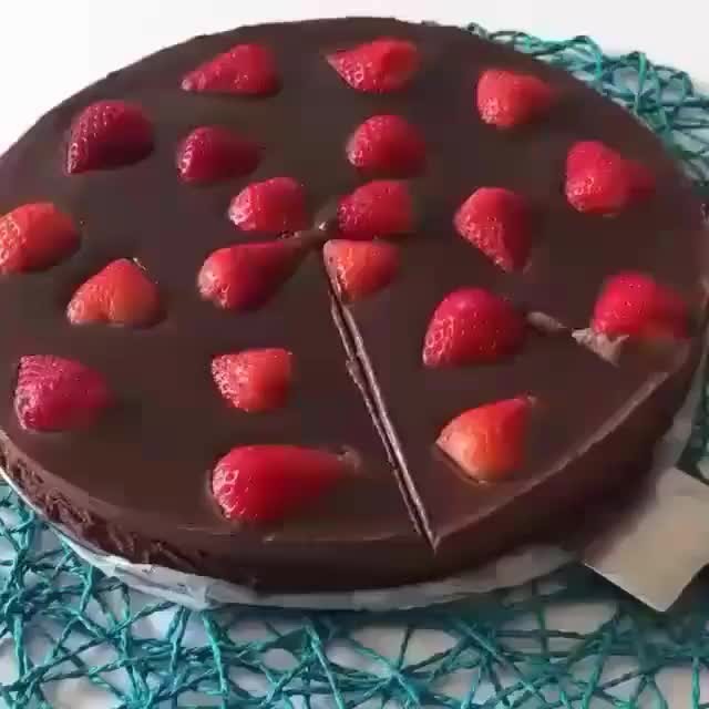 Chocolate Strawberry Fudge Cake