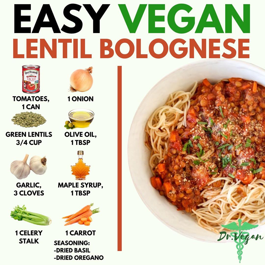 Easy Vegetarian Lentil Bolognese