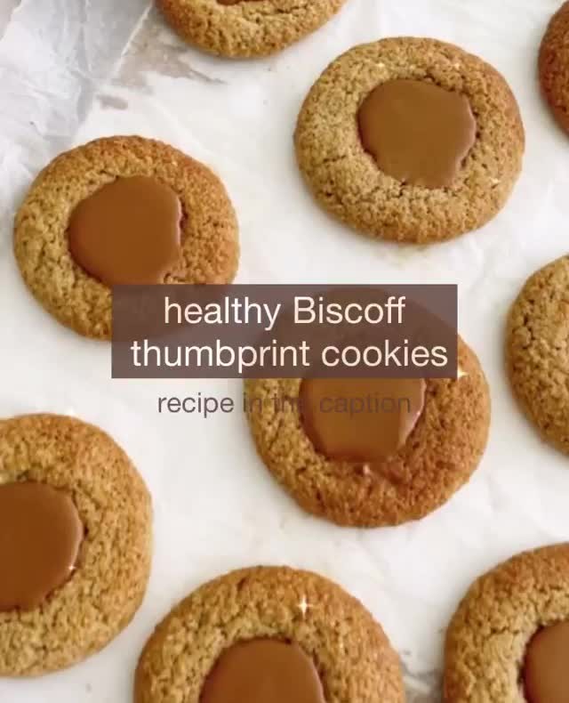 Healthy Biscoff Thumbprint Cookies