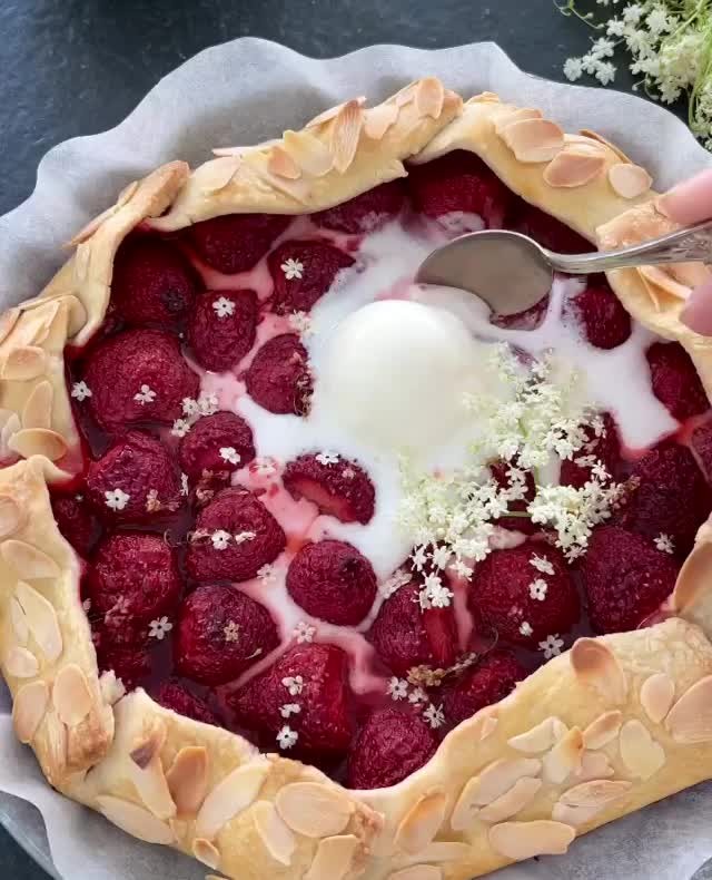 Strawberry and Elderflower Galette