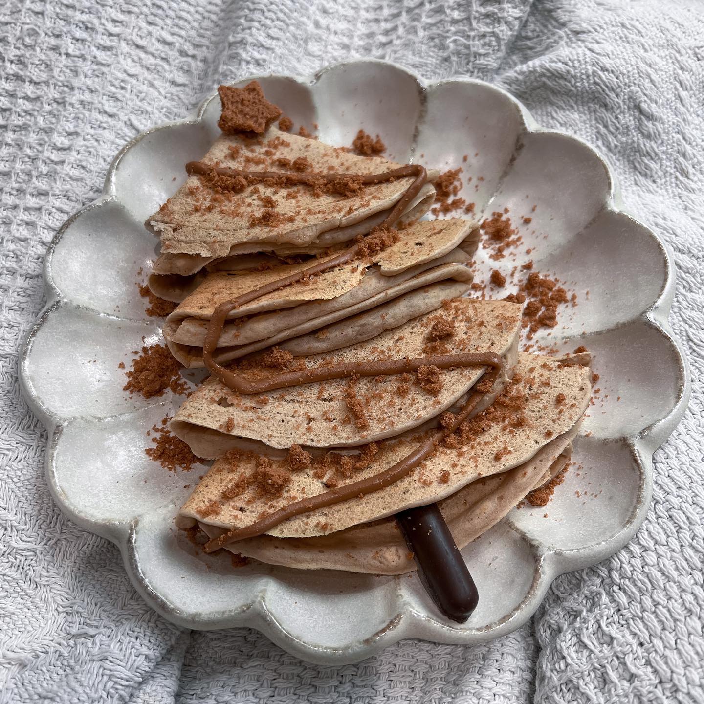 Biscoff Crepe Christmas Tree