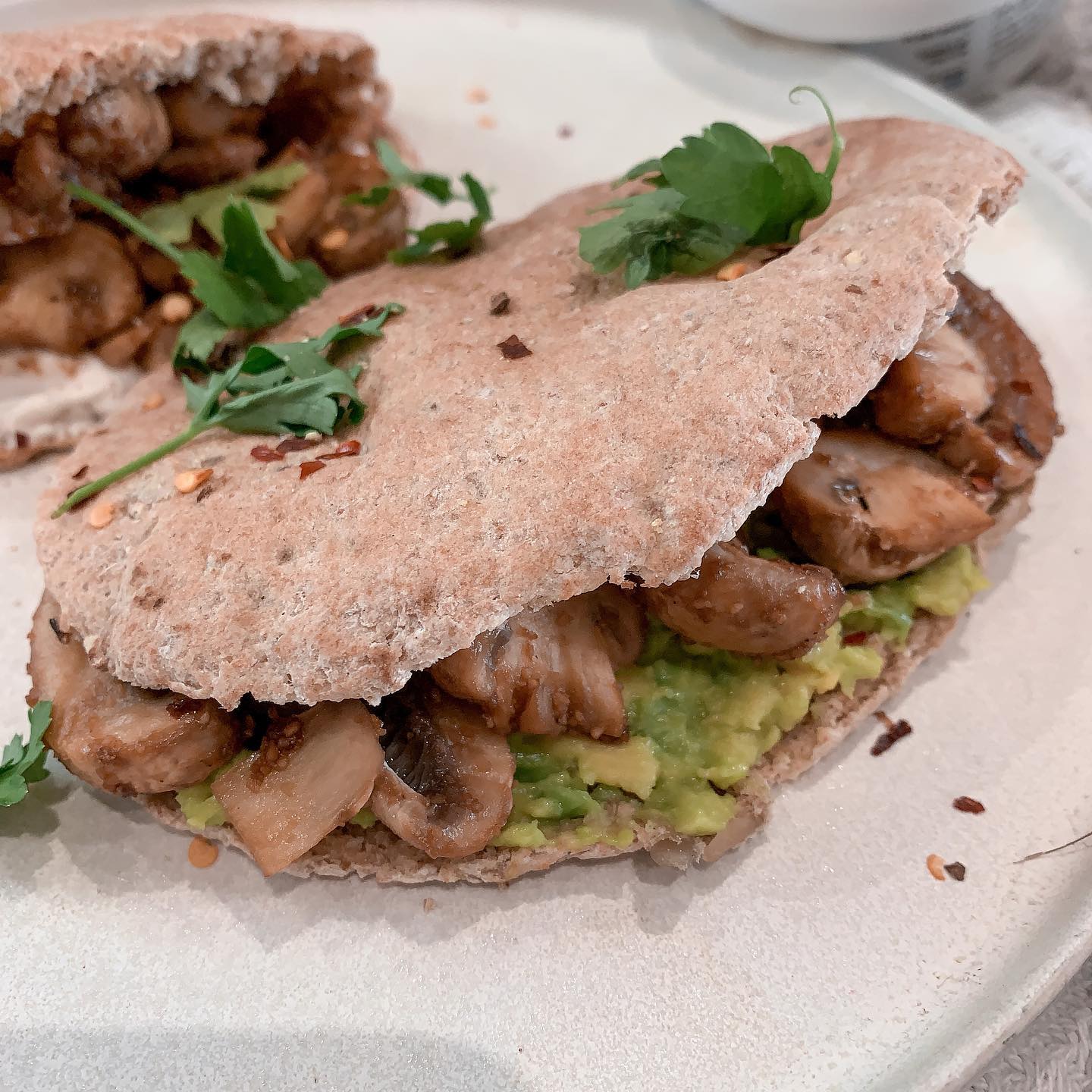 Cream Cheese and Garlic Mushroom Toast