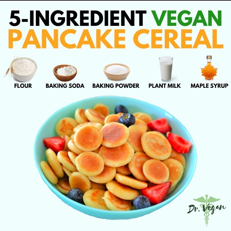 4-Ingredient Vegan Pancake Cereal