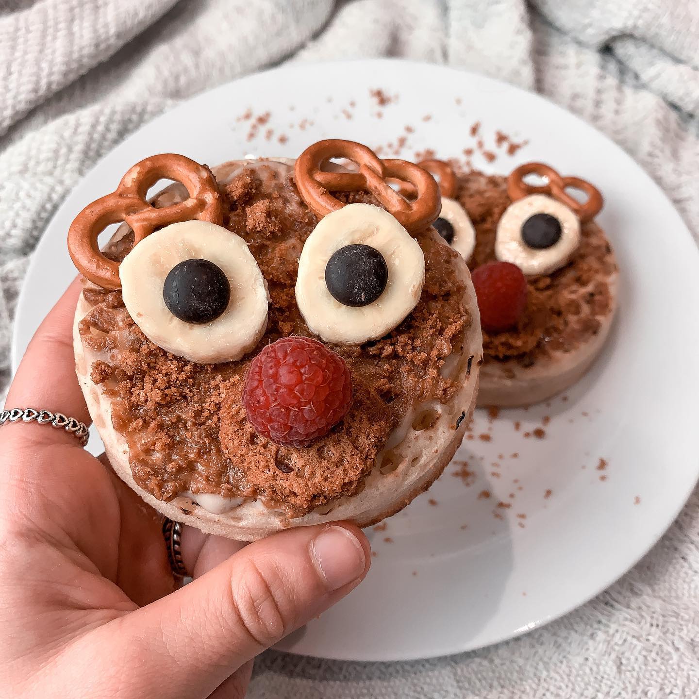 Festive Christmas Reindeer Crumpets