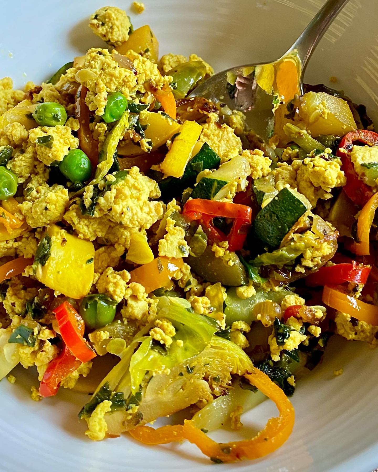 Sunshine Tofu Scramble for Breakfast