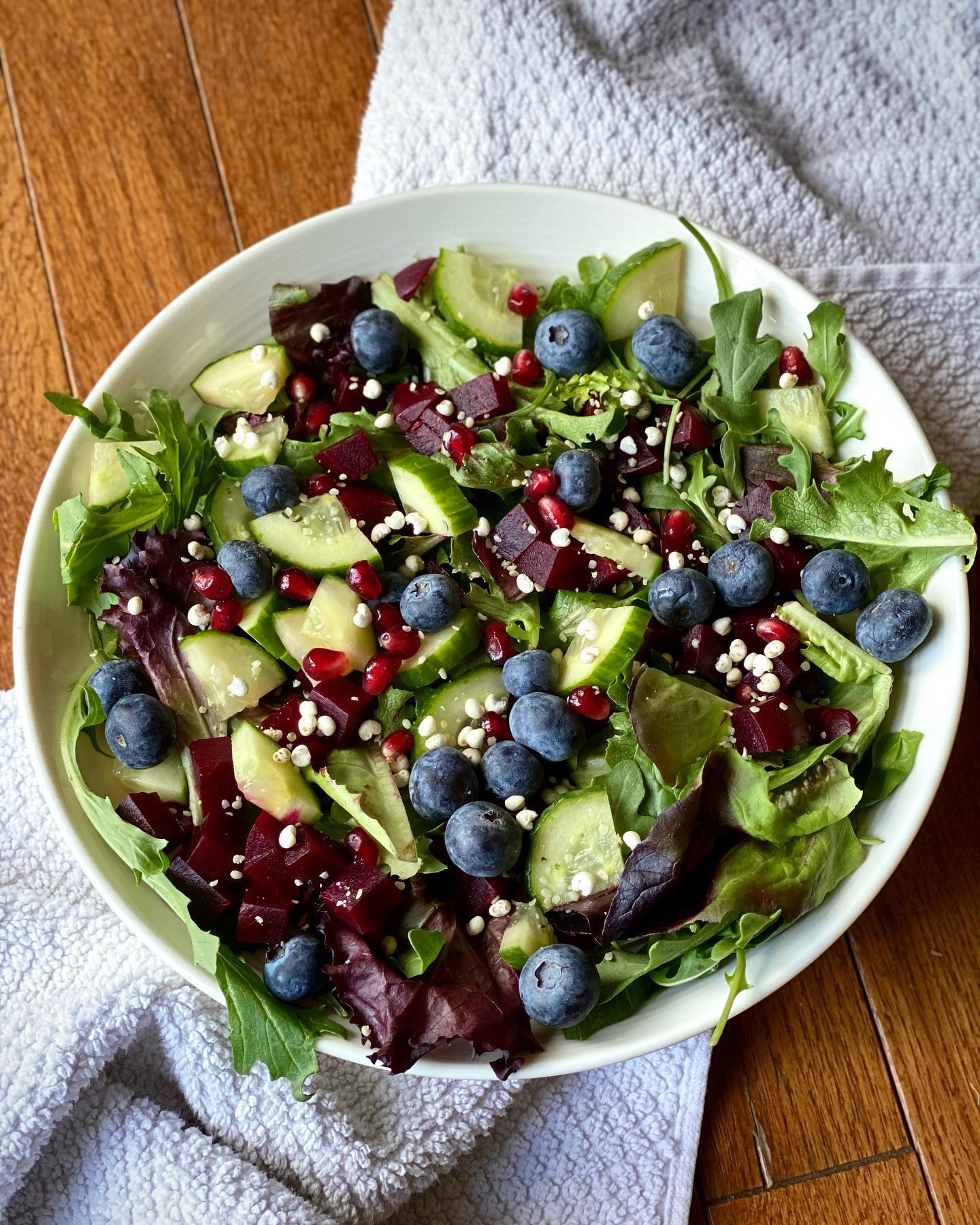 Fresh Berry and Beet Green Salad