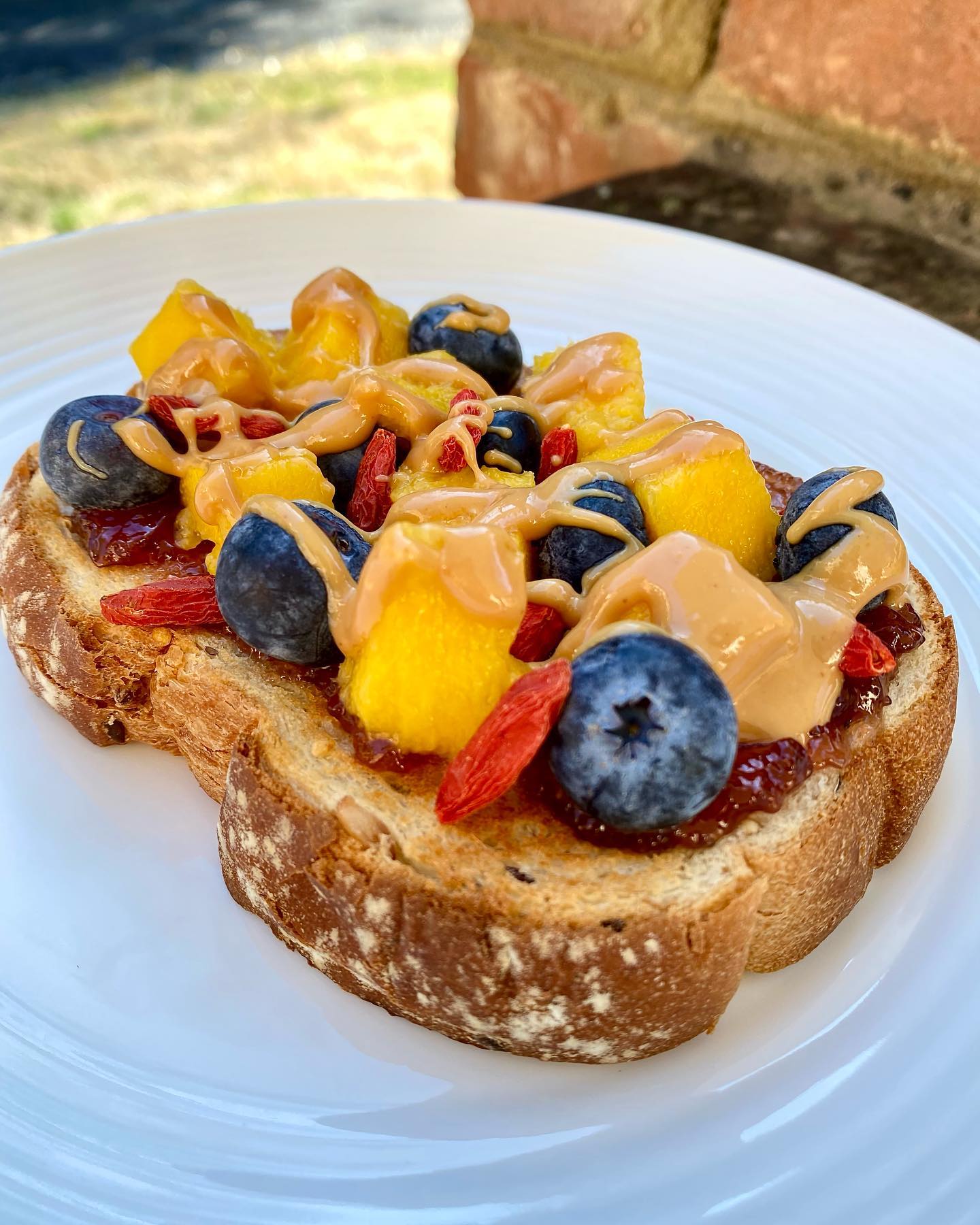 Fruit-Topped Peanut Butter Toast