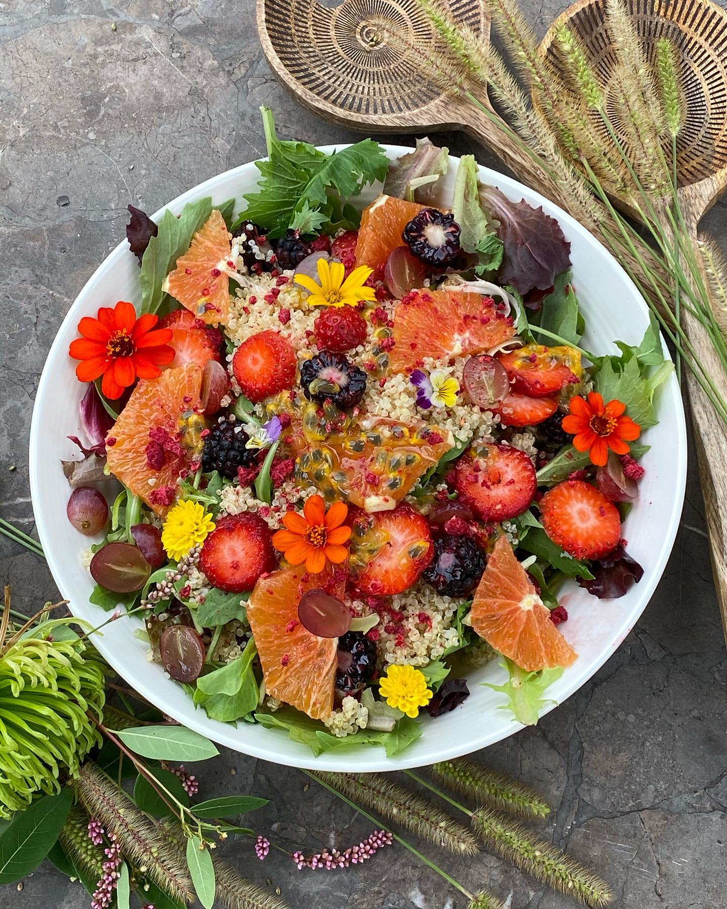 Loaded Fruit and Greens Salad