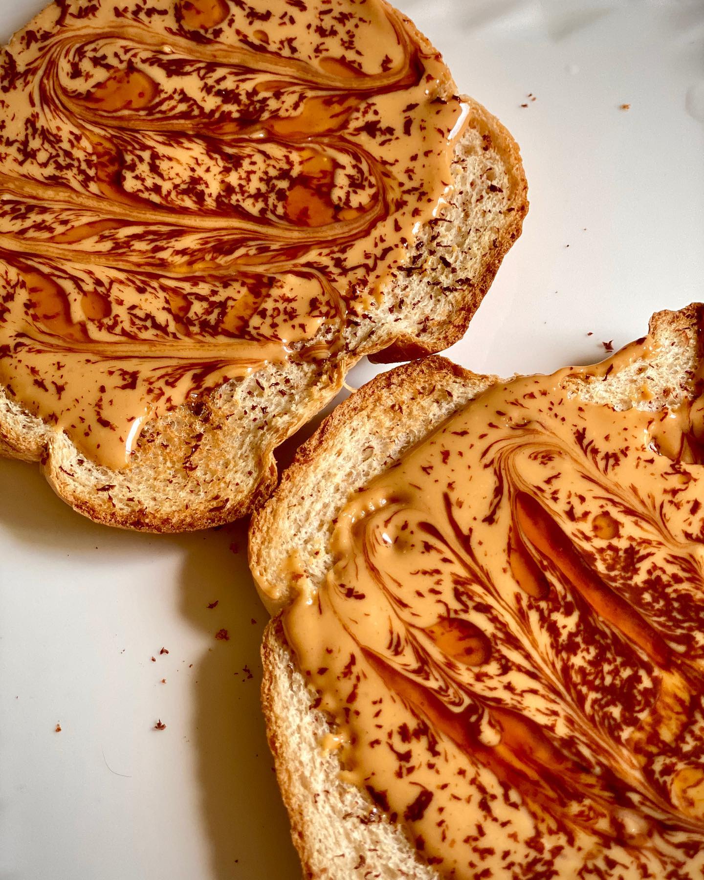 Peanut Butter Maple Chocolate Toast