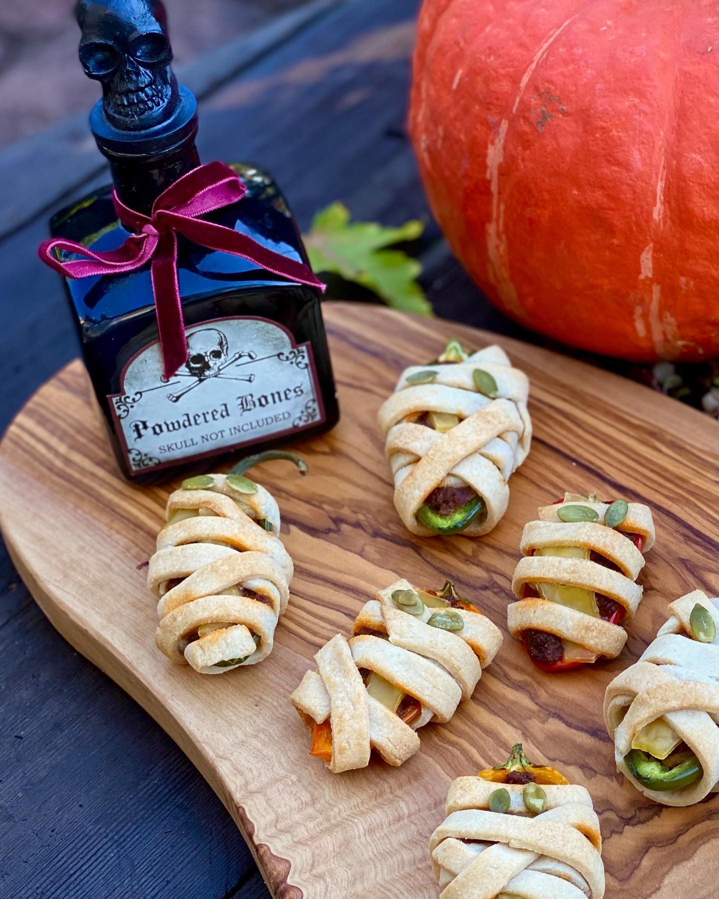 Stuffed Jalapeño and Mini Pepper Mummies