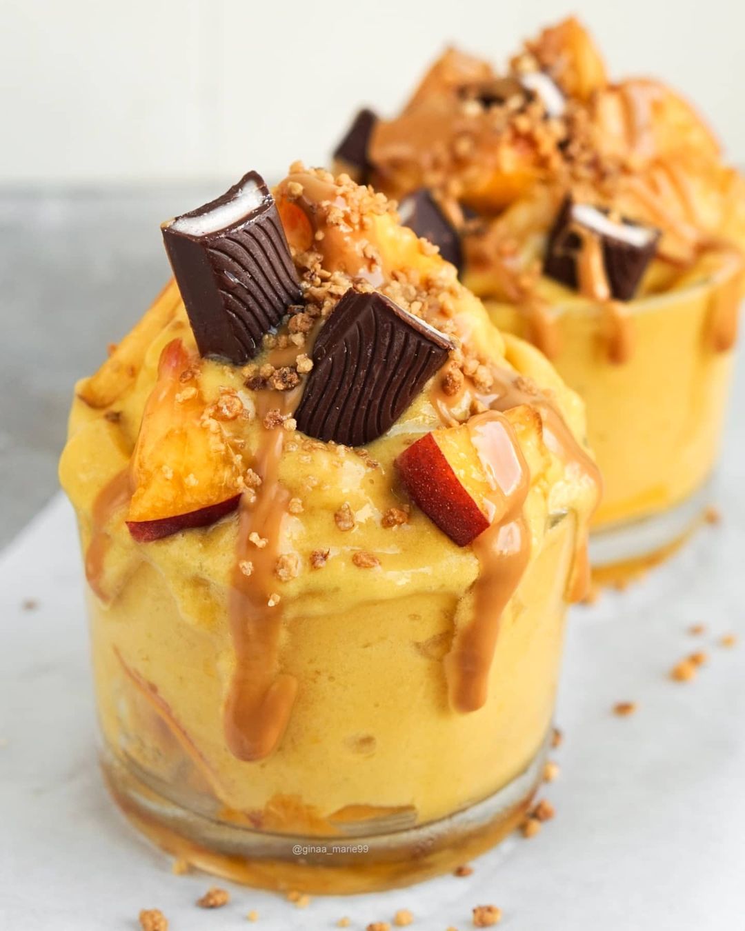 Frozen Mango Banana Protein Nicecream Delight