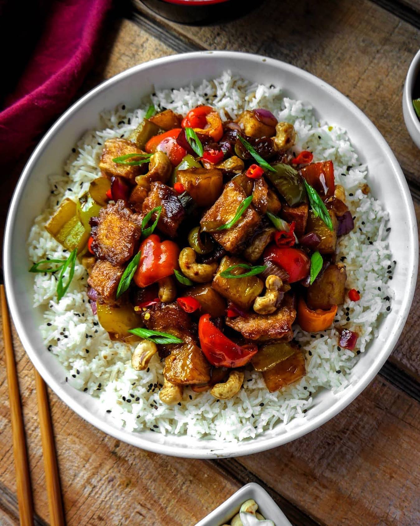 Cashew Pineapple King Pao Tofu