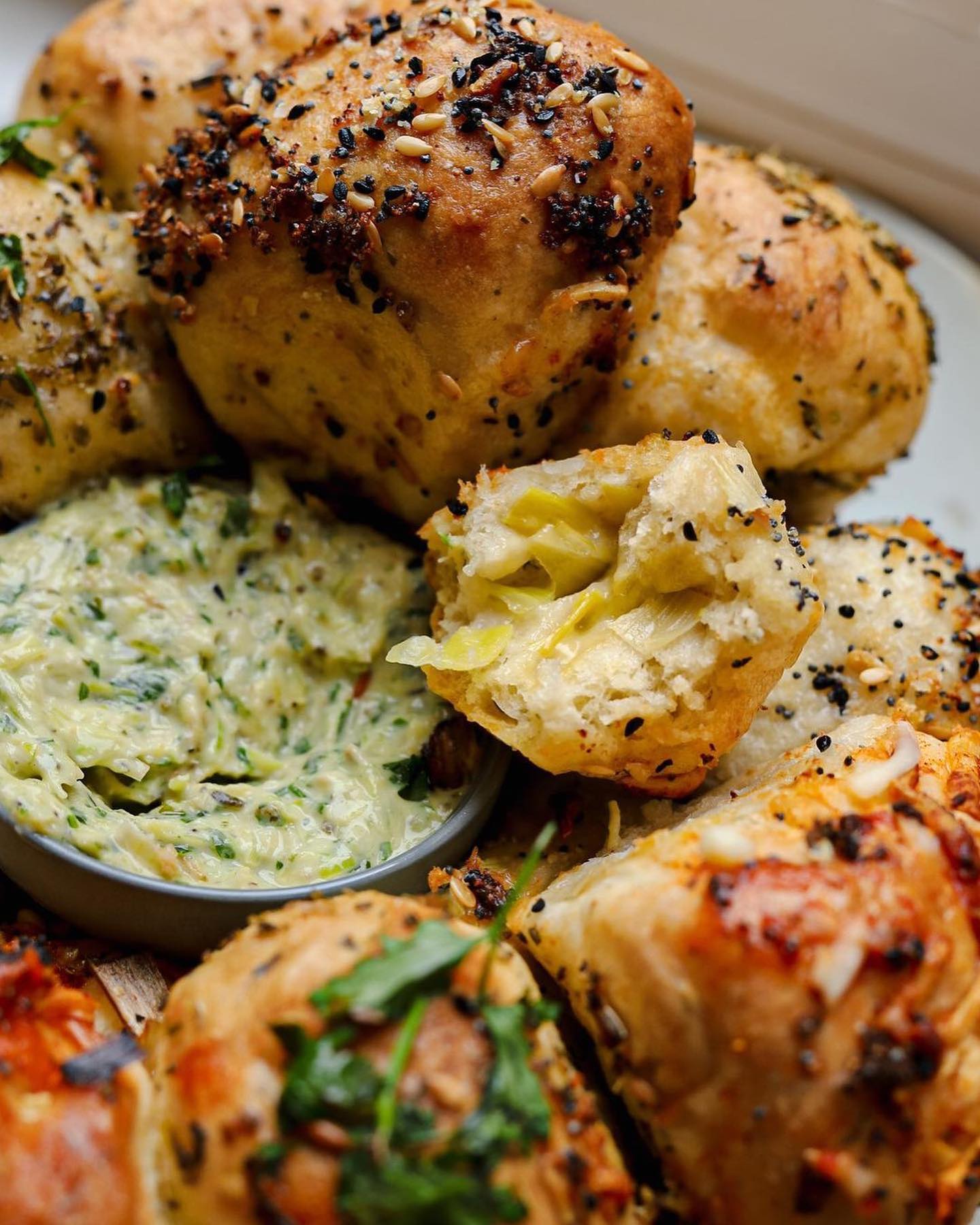 Leek, Herb & Buttery Monkey Bread