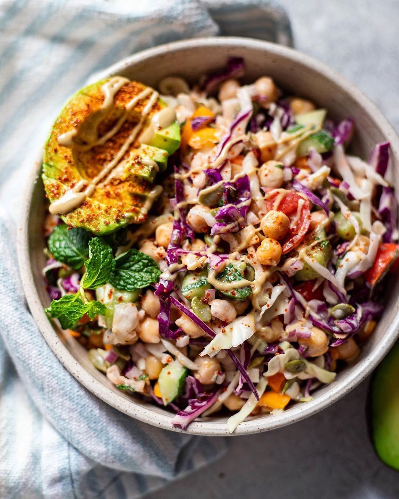 Creamy Tahini Lime Slaw