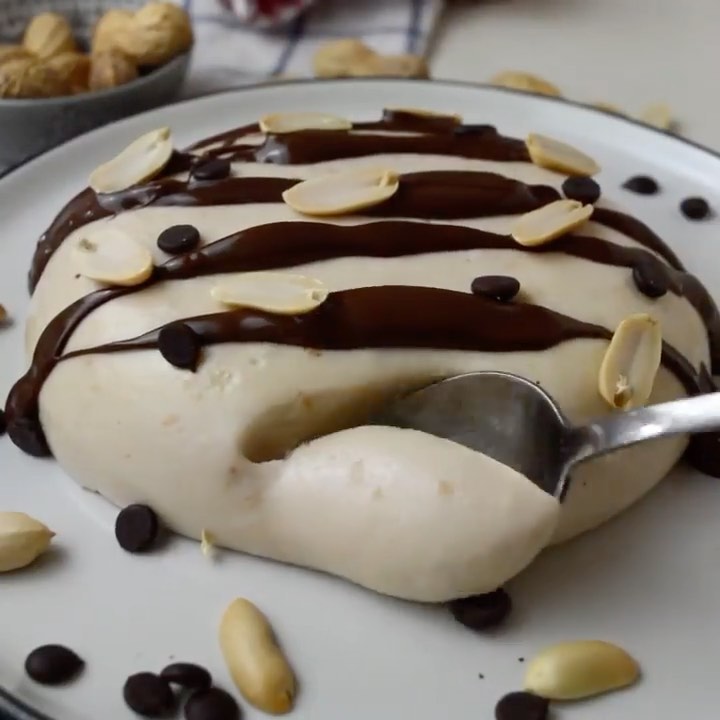 Peanut Butter Custard with Vanilla and Coconut