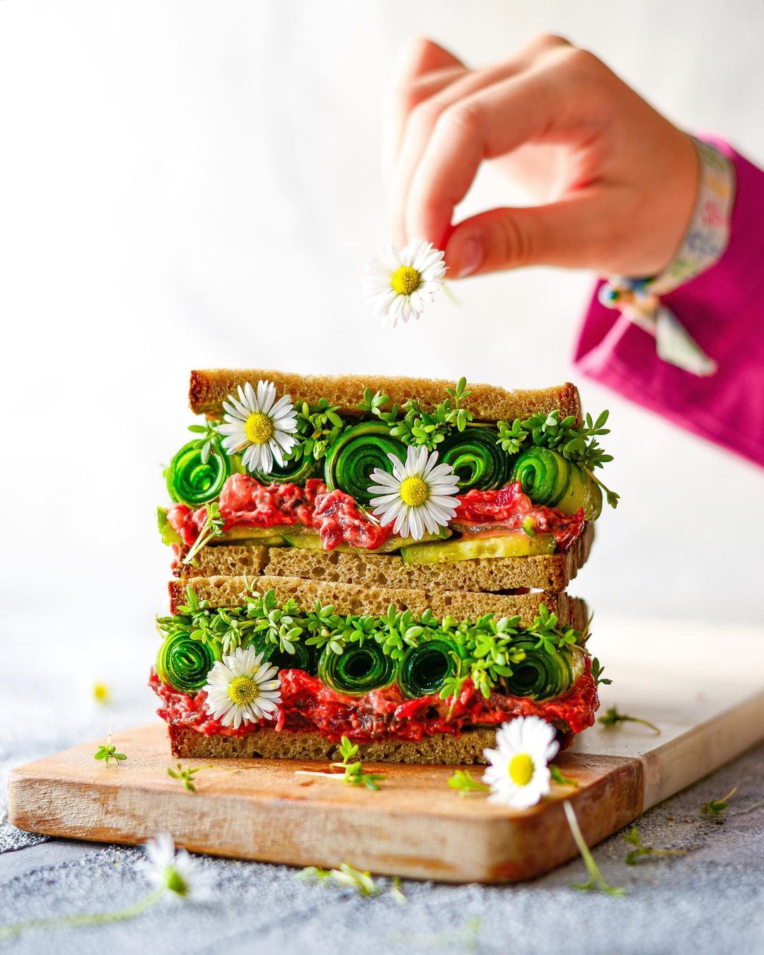 Healthy Vegan Beetroot Horseradish Walnut Spread