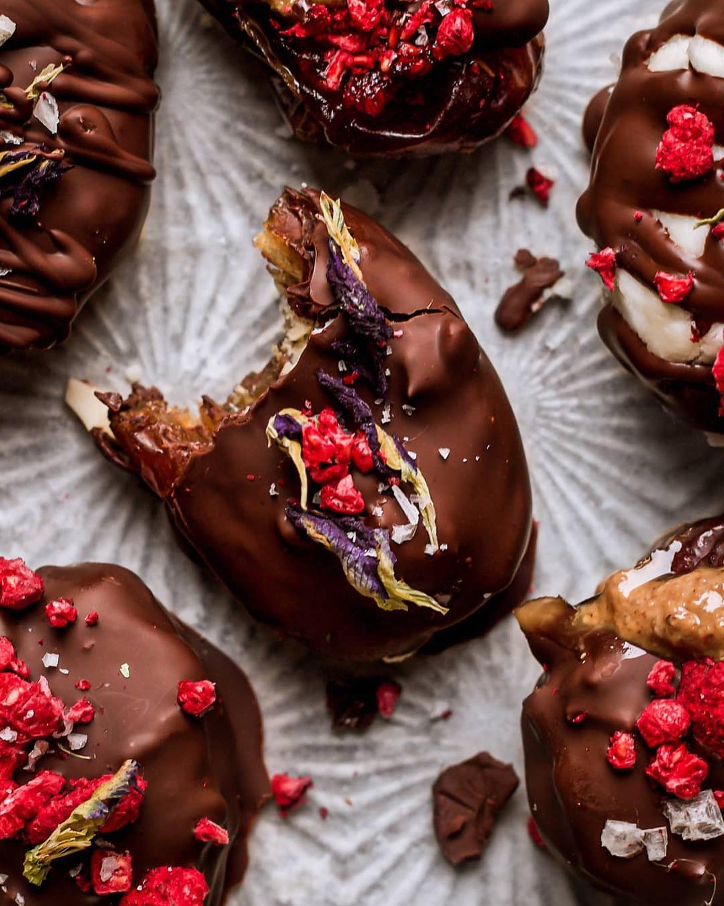 Almond Butter Stuffed Chocolate Dates