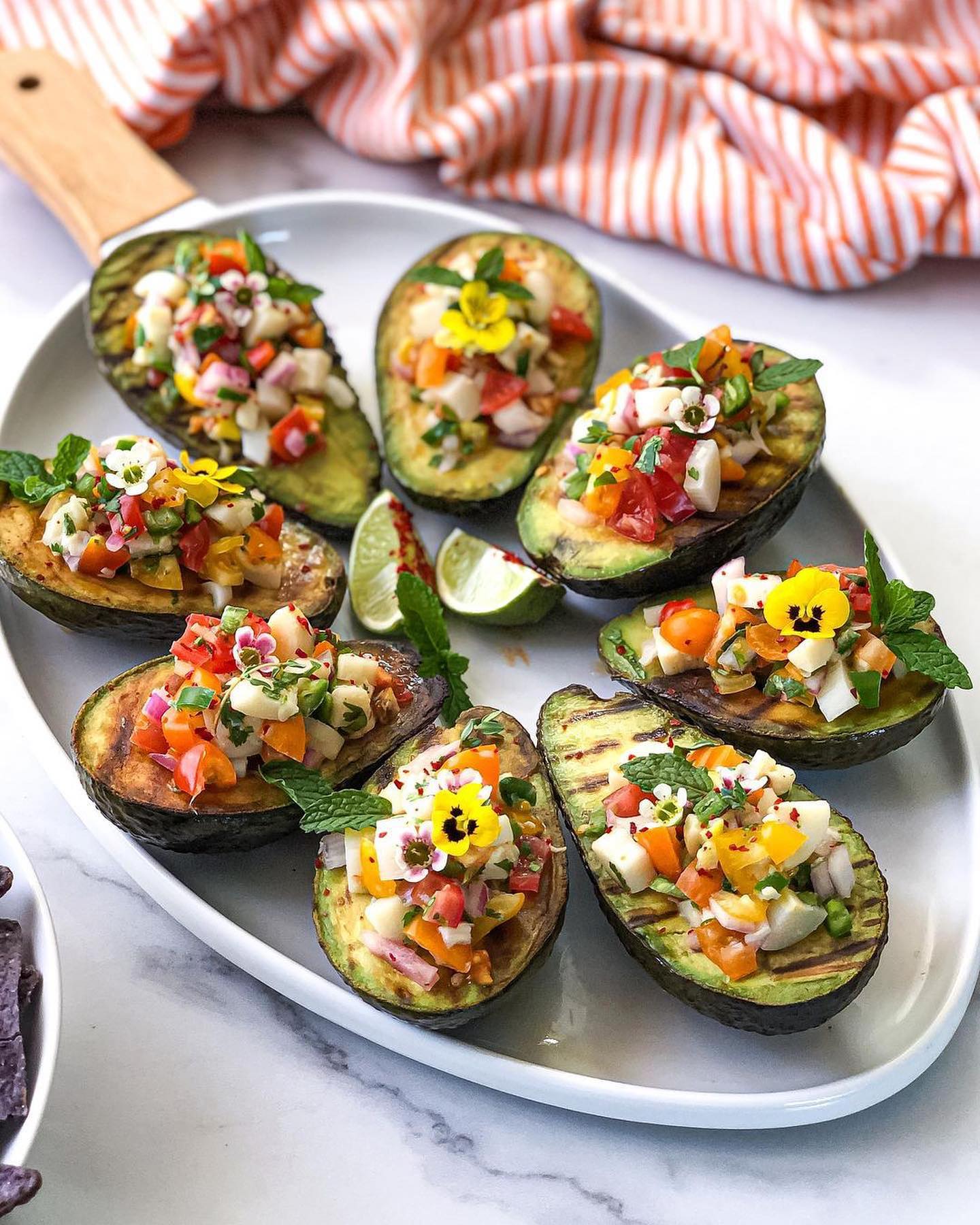 Grilled Avocado Boats with Plant-Based Ceviche