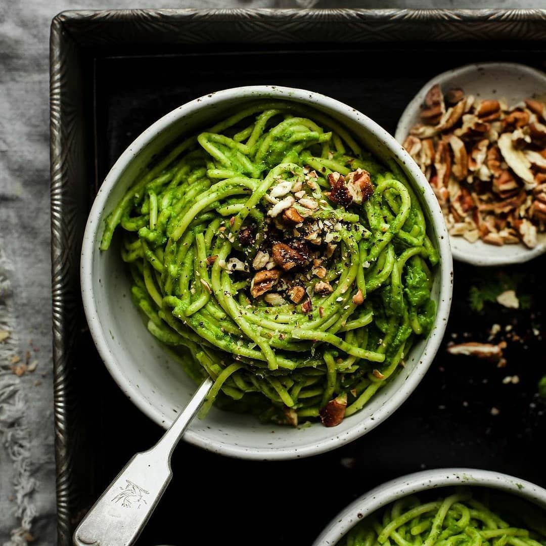 Quick and Wholesome Green Spaghetti