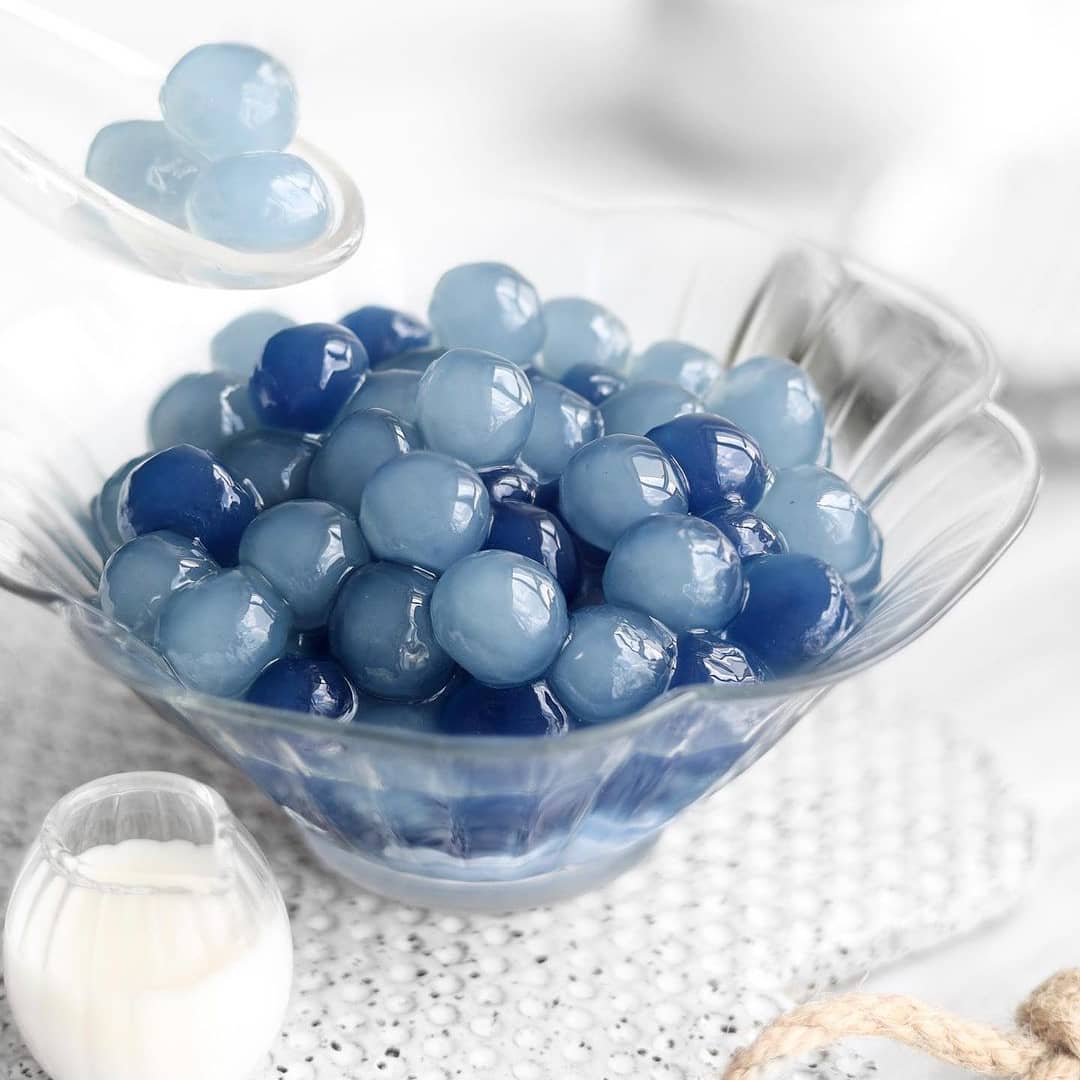 Homemade Butterfly Pea Tapioca Pearls