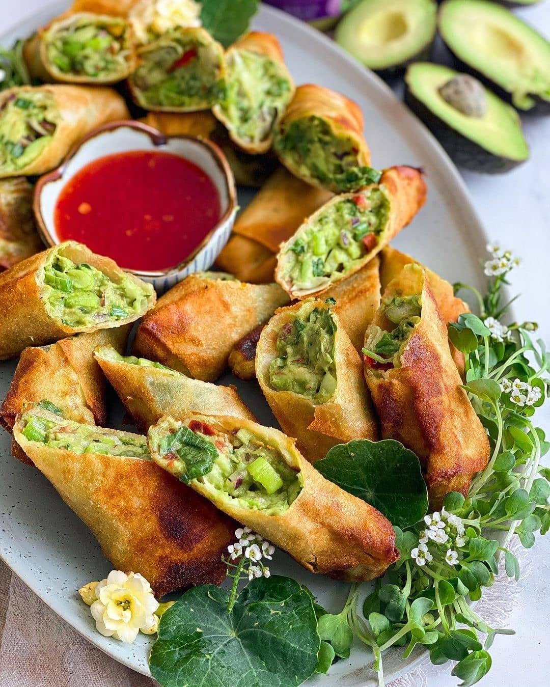 Crispy Avocado Spring Rolls