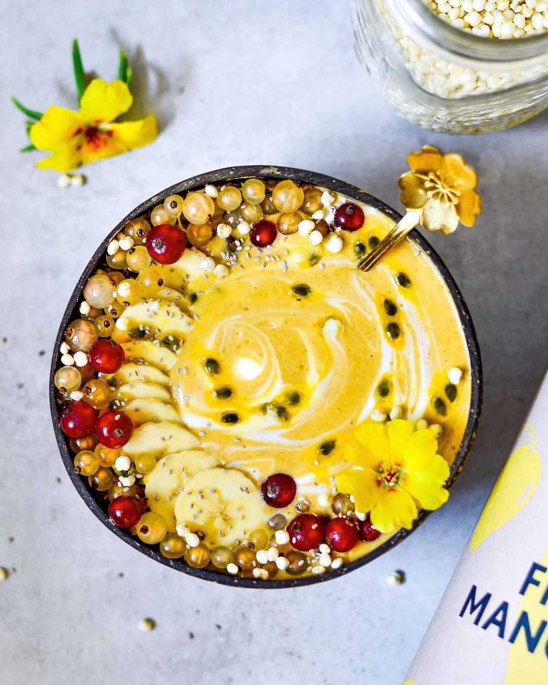 Fit Mango Lassi Protein Smoothie with Fruits