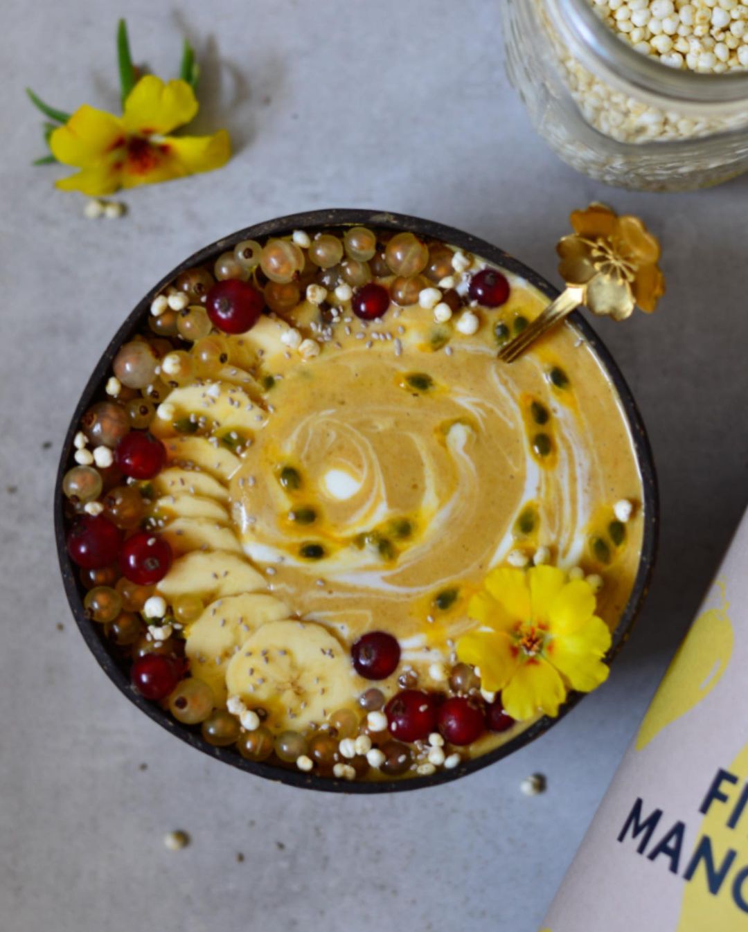 Fit Mango Lassi Protein Smoothie with Fruits