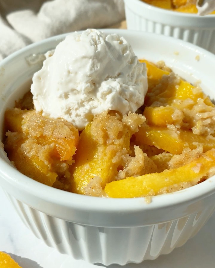 Vegan Peach Cobbler with Misfits Market Ingredients