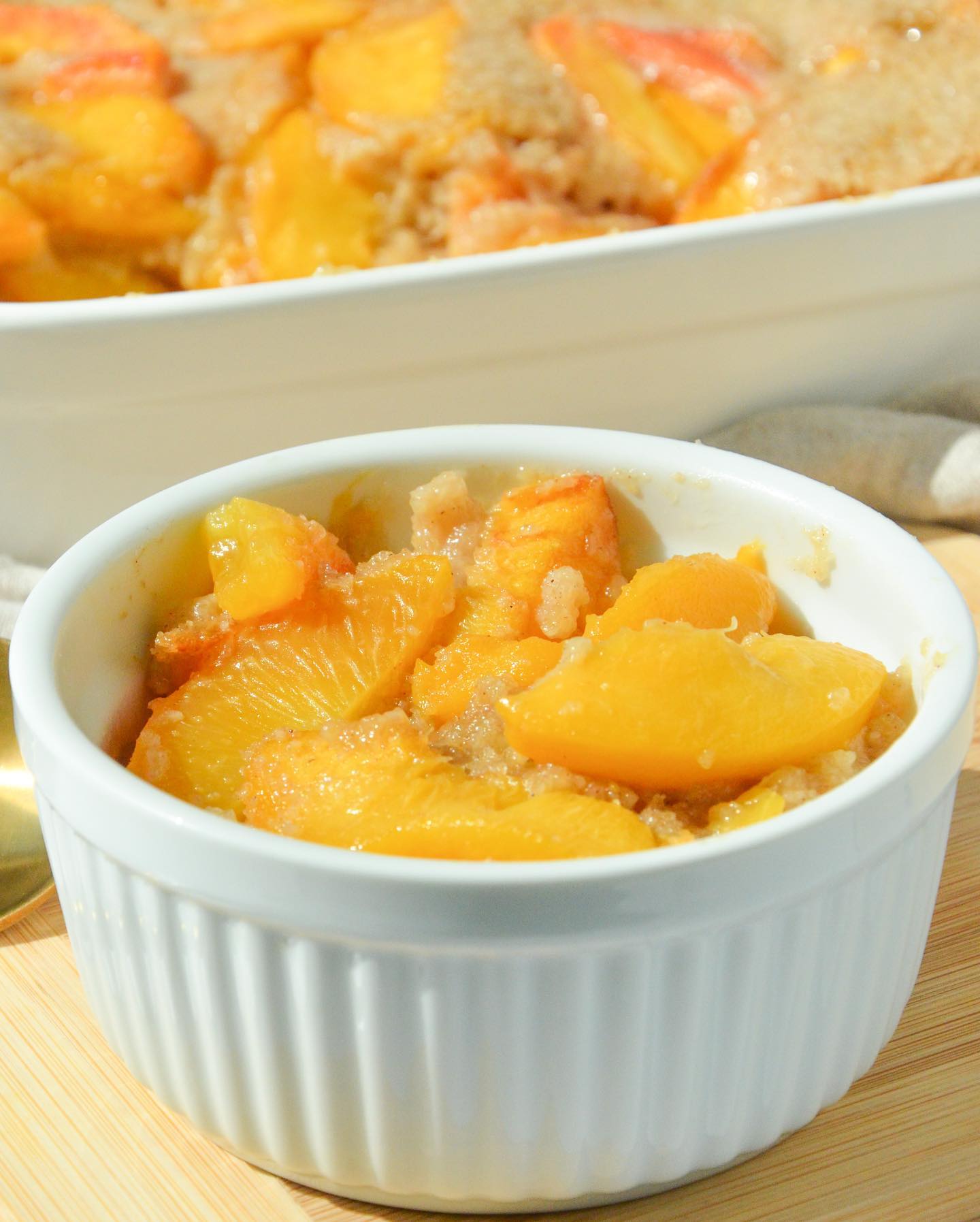 Vegan Peach Cobbler with Misfits Market Ingredients