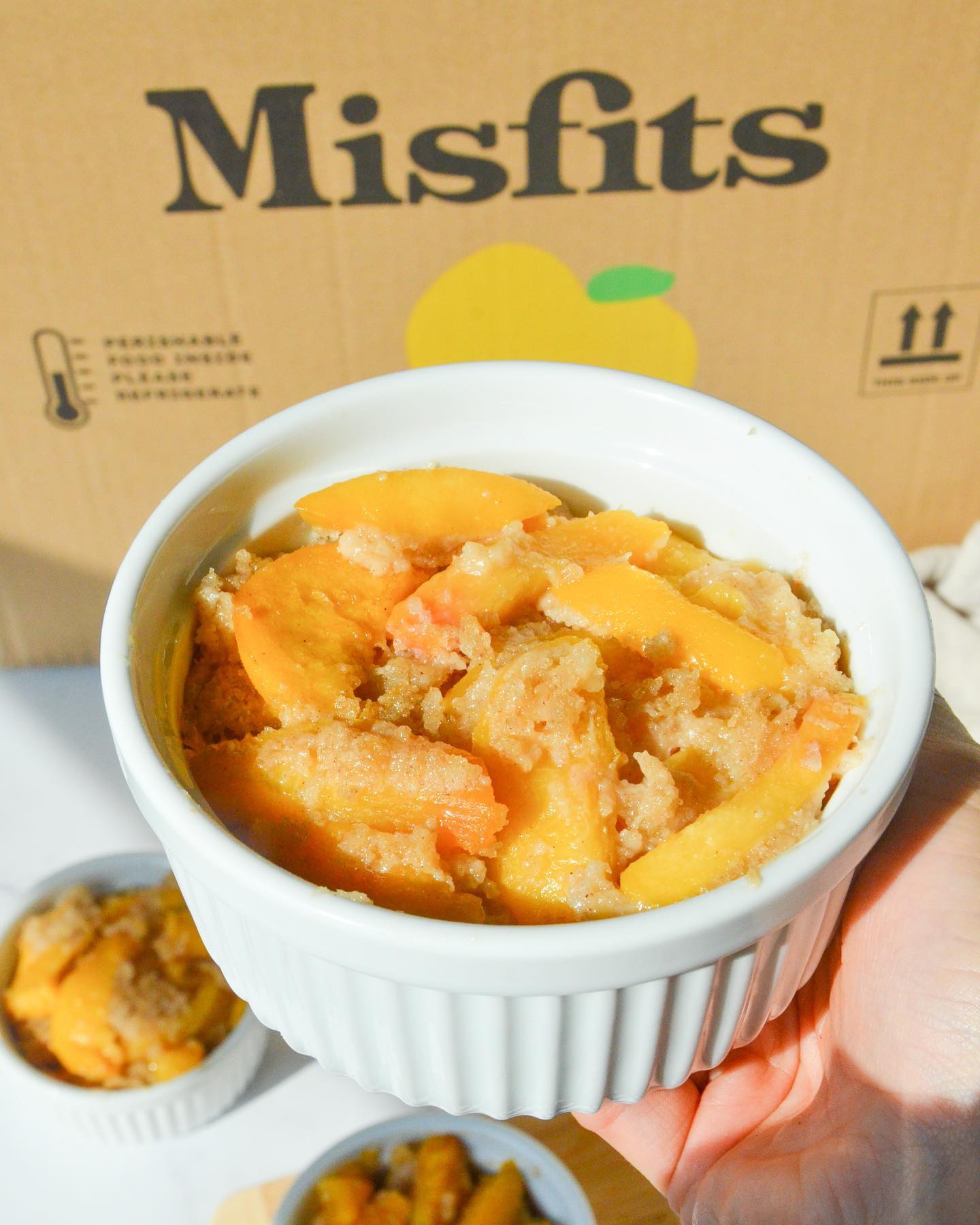 Vegan Peach Cobbler with Misfits Market Ingredients