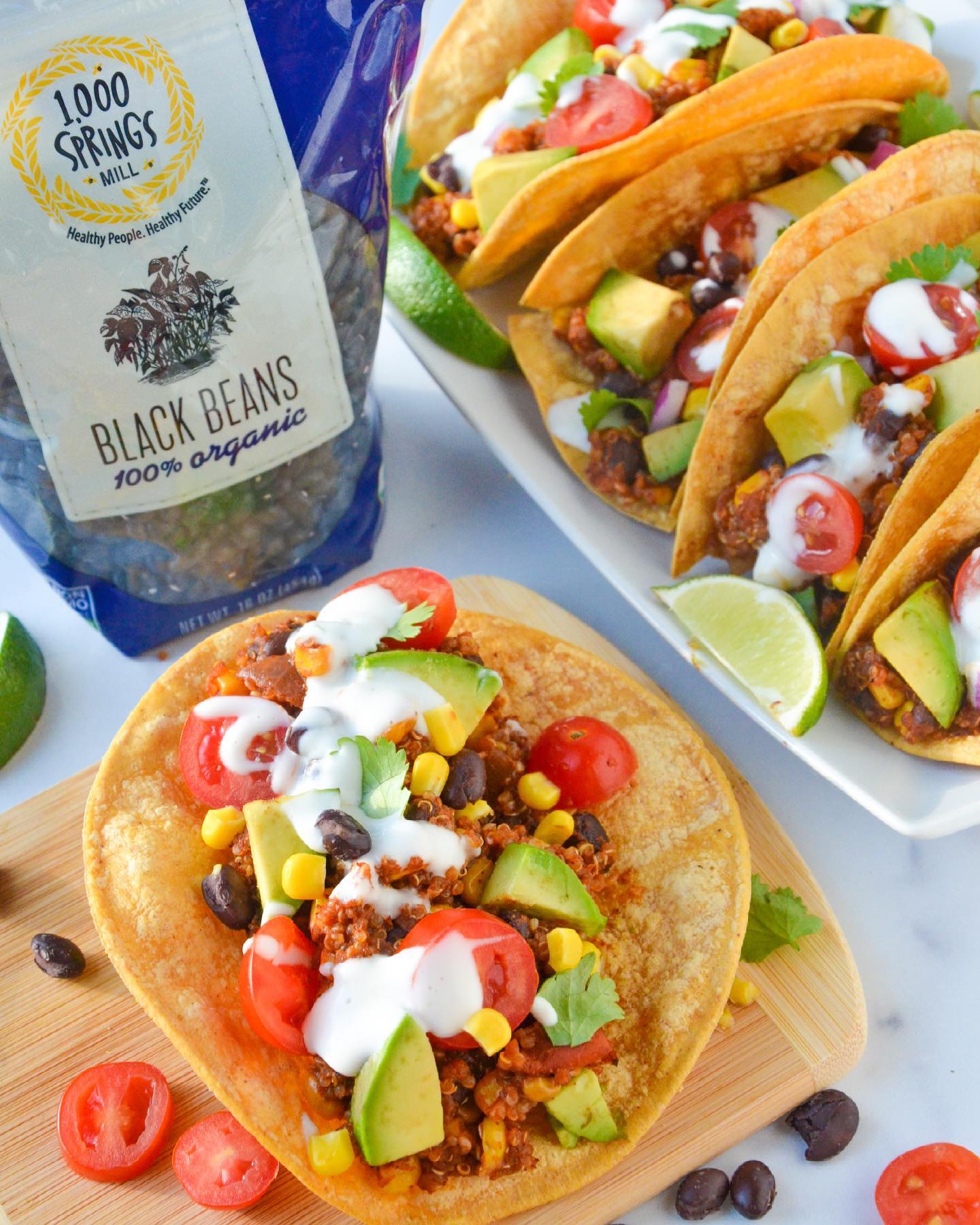Quinoa Tacos with @1000springsmill