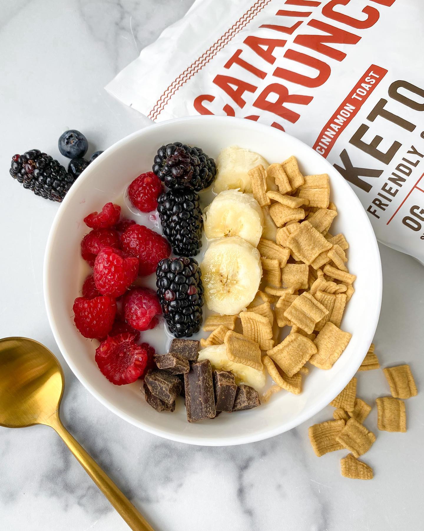 Vegan Keto Cereal Bowl with Fruits