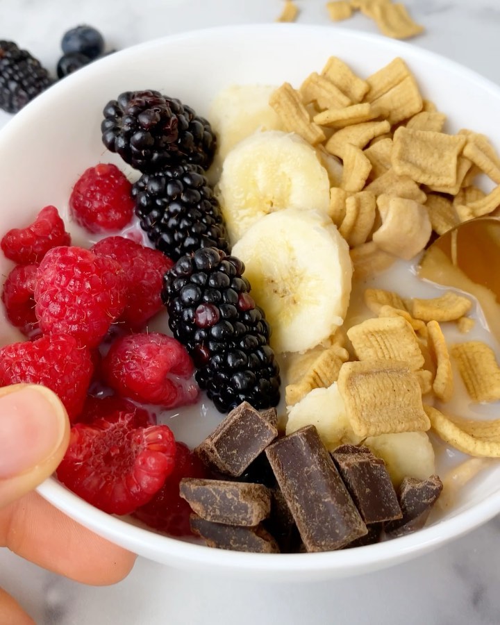 Vegan Keto Cereal Bowl with Fruits