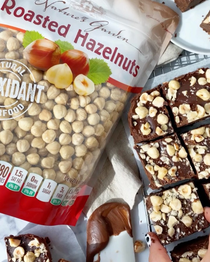 Decadent Hazelnut Brownies with Chocolate Glaze