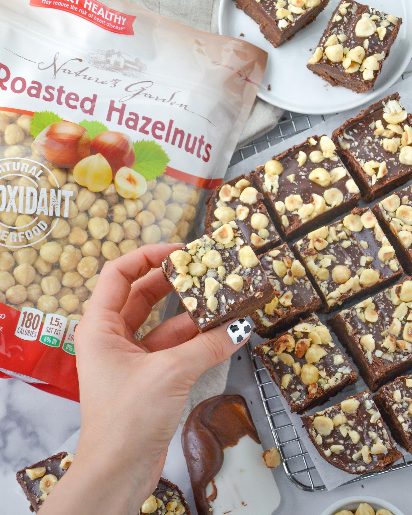 Decadent Hazelnut Brownies with Chocolate Glaze