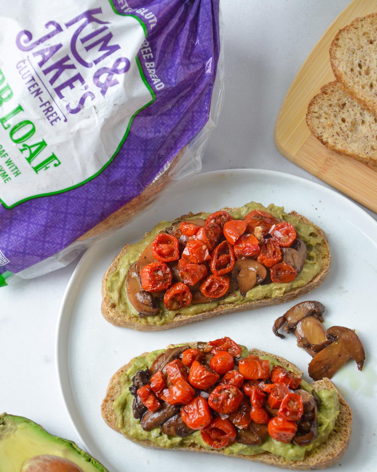Flavorful Avocado, Tomato, and Mushroom Toast with Gluten-Free Bread