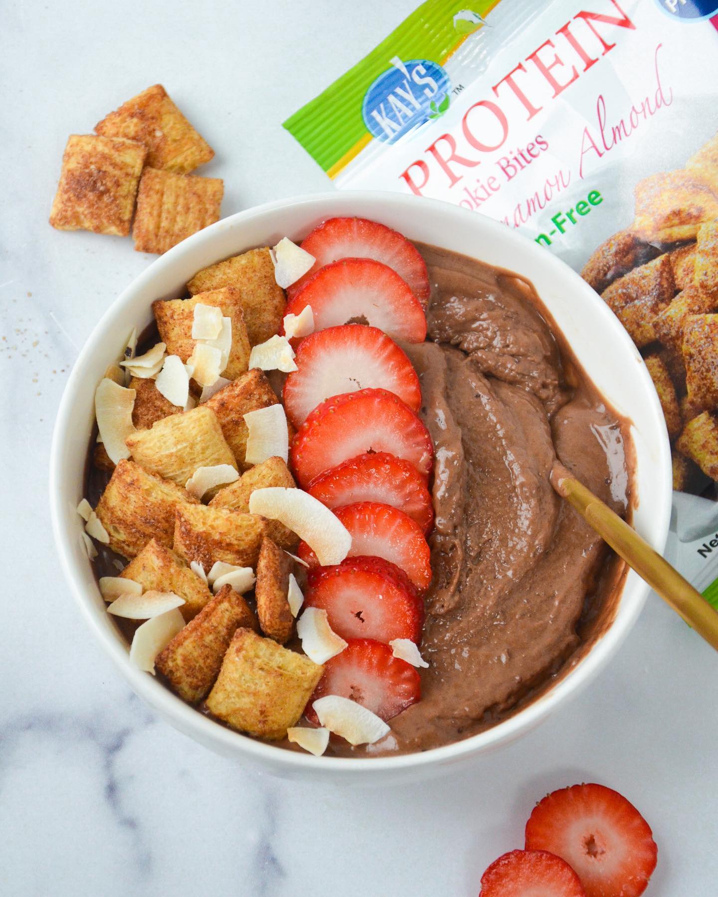 Chocolate Smoothie Bowl with Kay's Naturals Cookie Bites