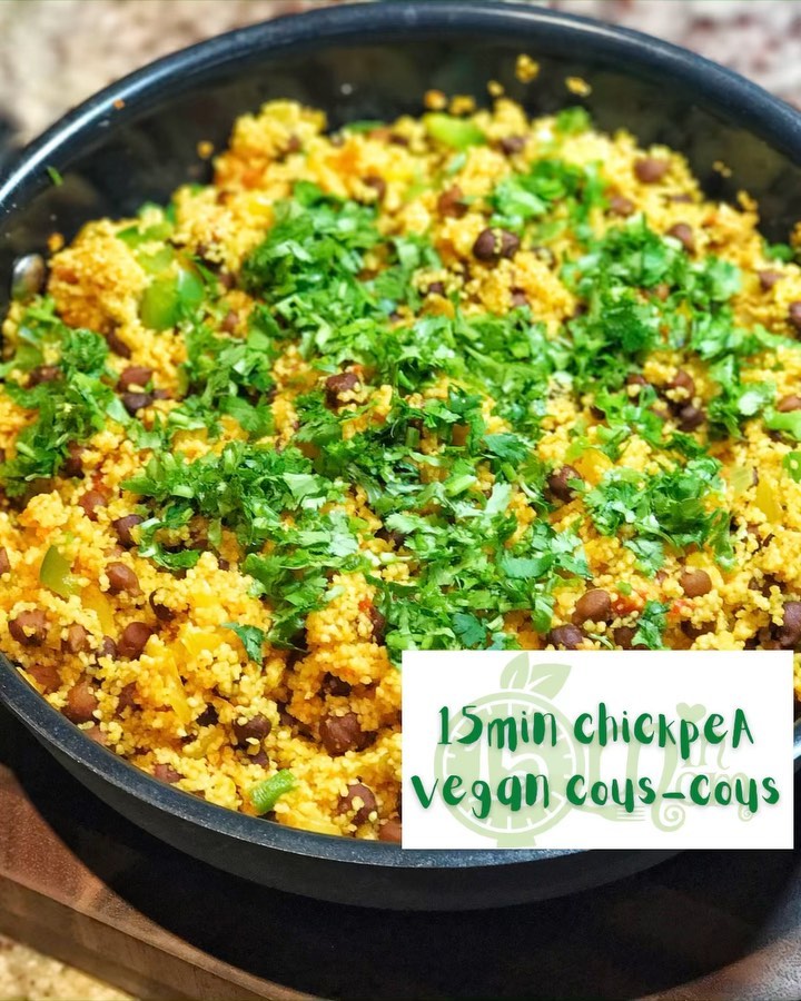 15-Minute Black Chickpea Couscous