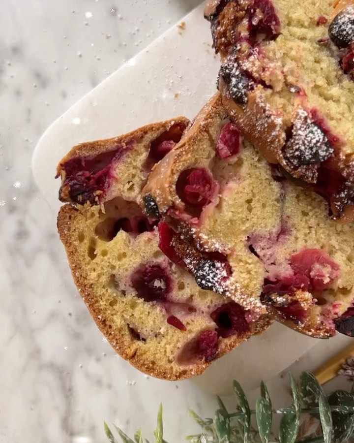 Christmas Cranberry Bread Made with Avocado Oil
