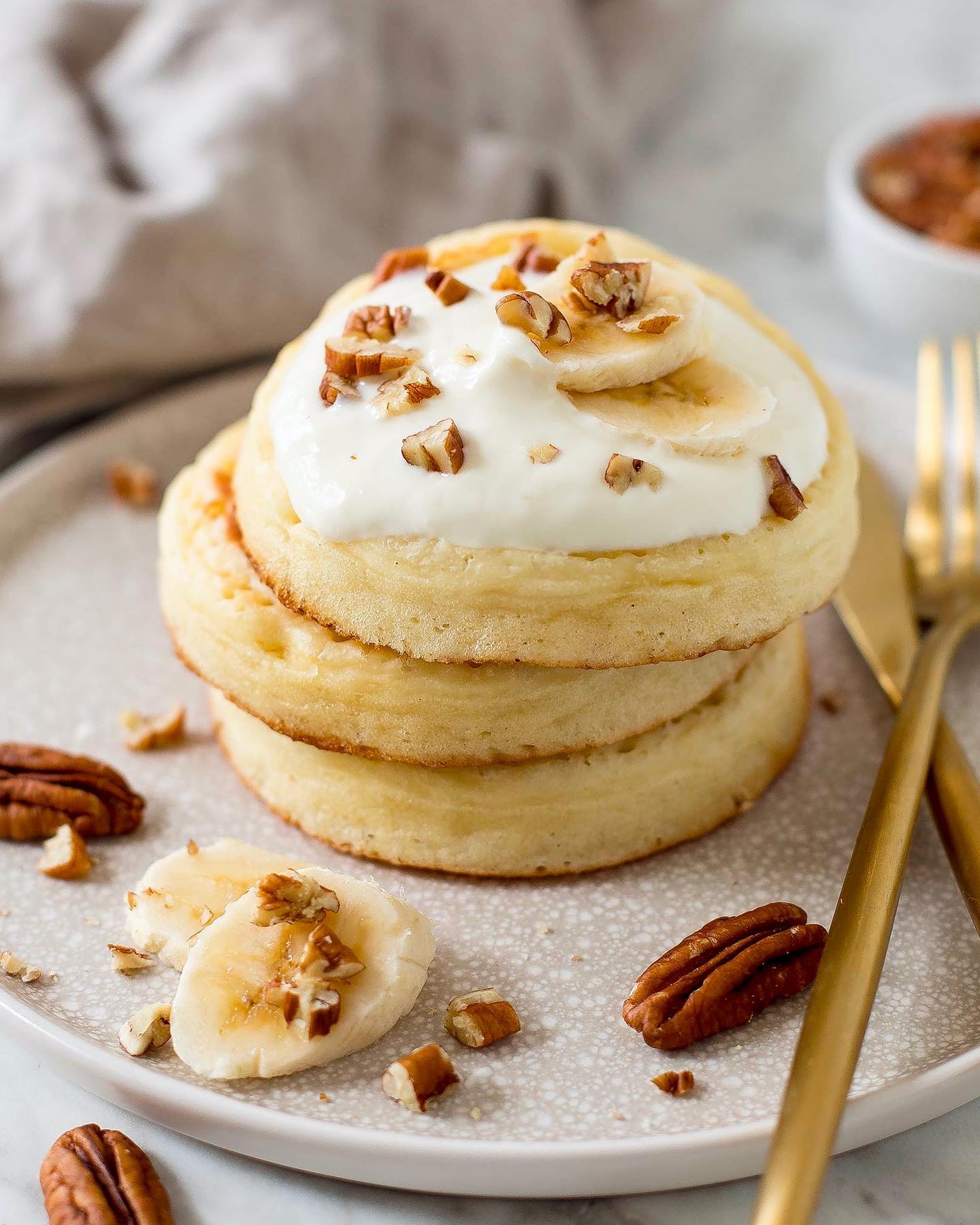 Fluffy Homemade Crumpet Stack
