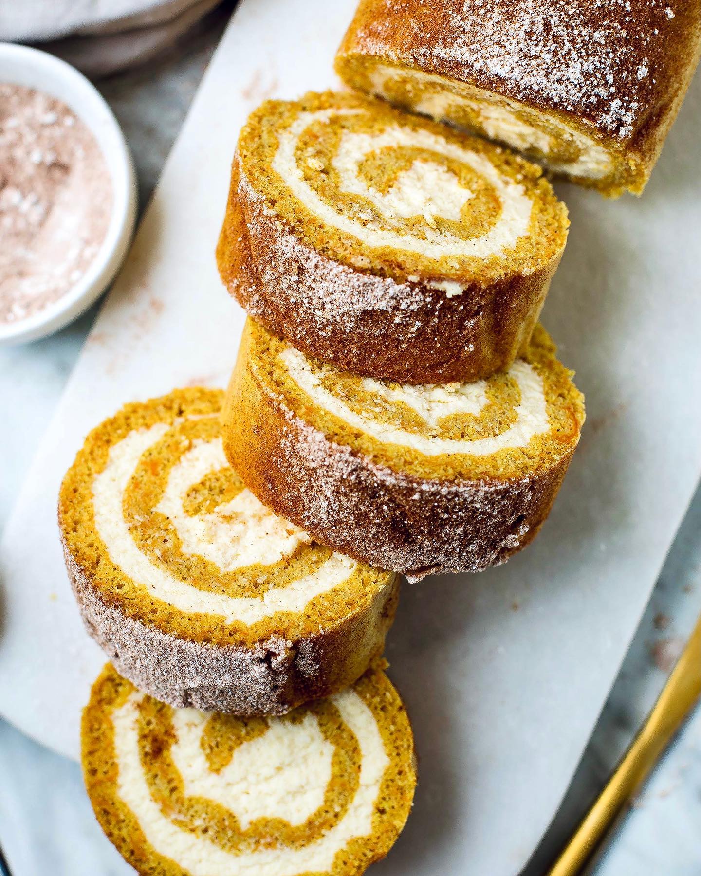 Chai Spiced Pumpkin Cake Roll
