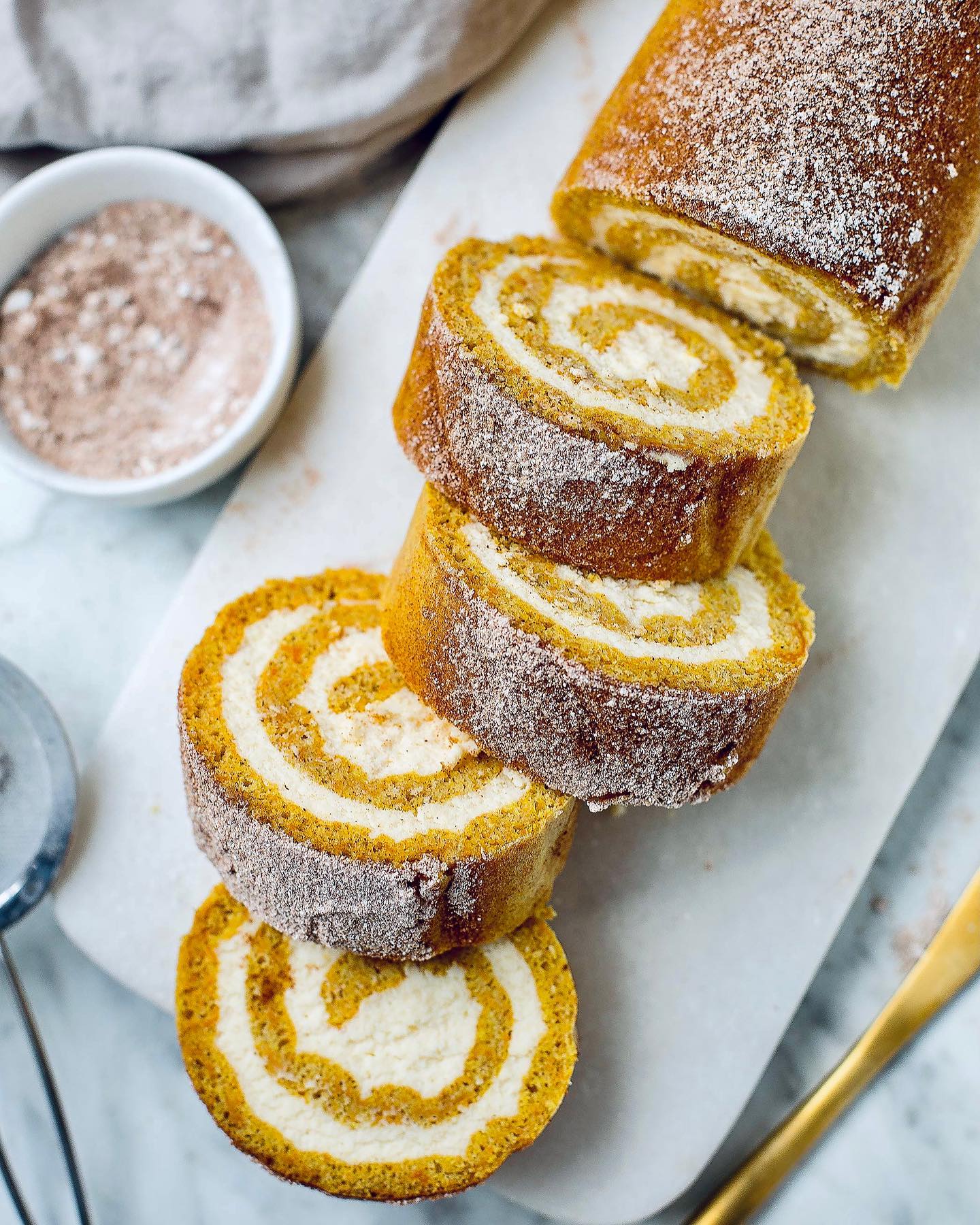 Chai Spiced Pumpkin Cake Roll