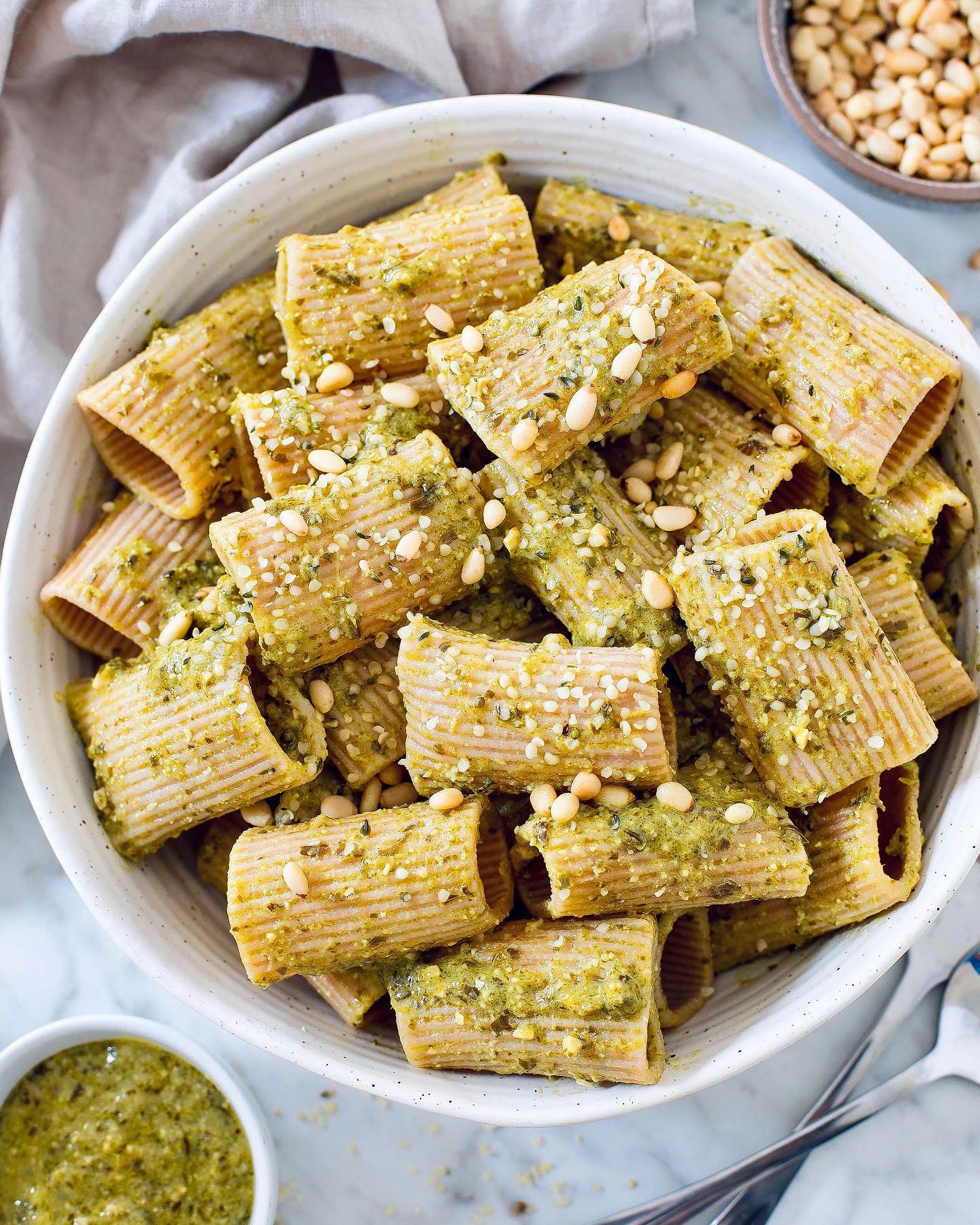 Asparagus Pesto Paccheri Pasta