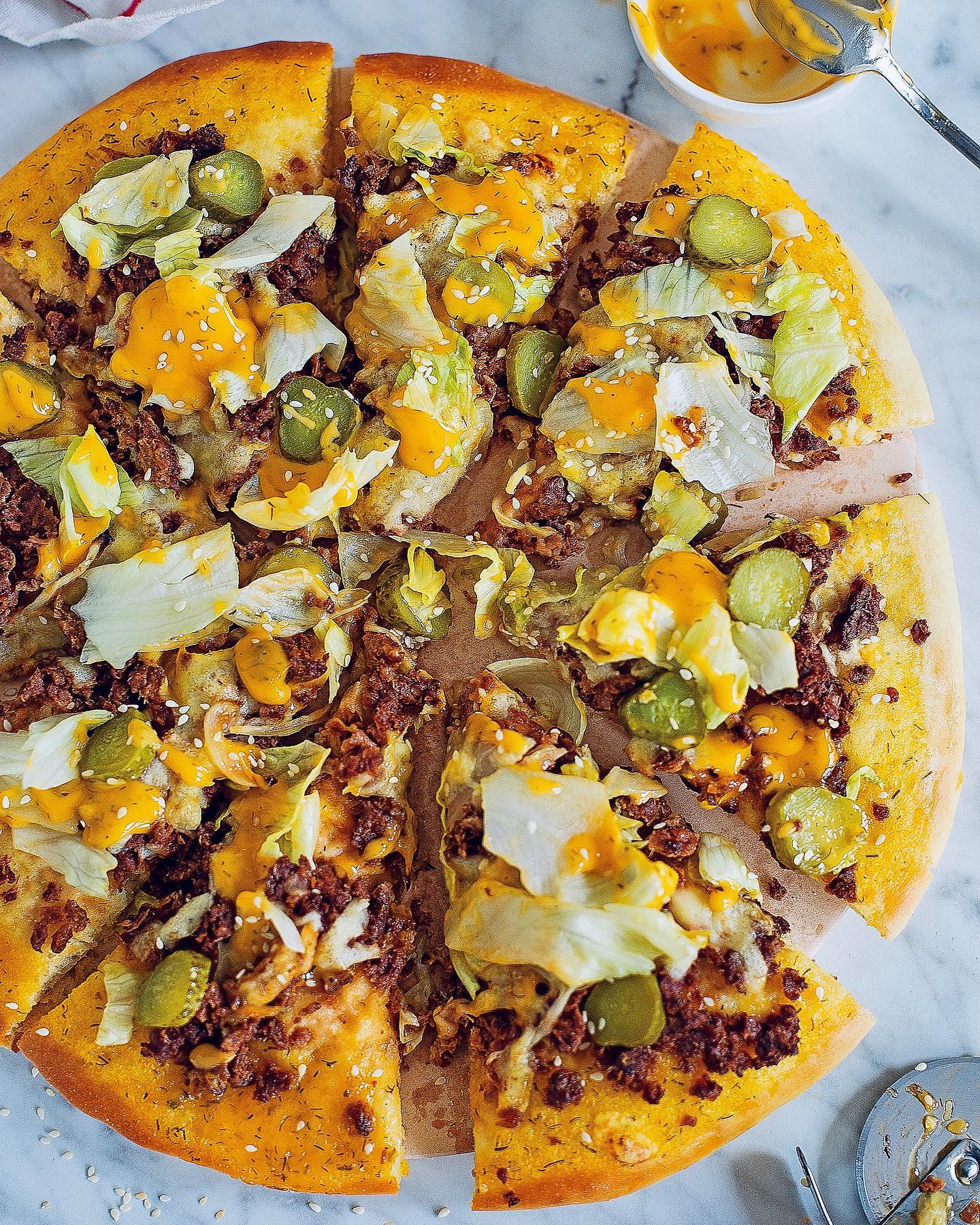 Vegan Big Mac Pizza